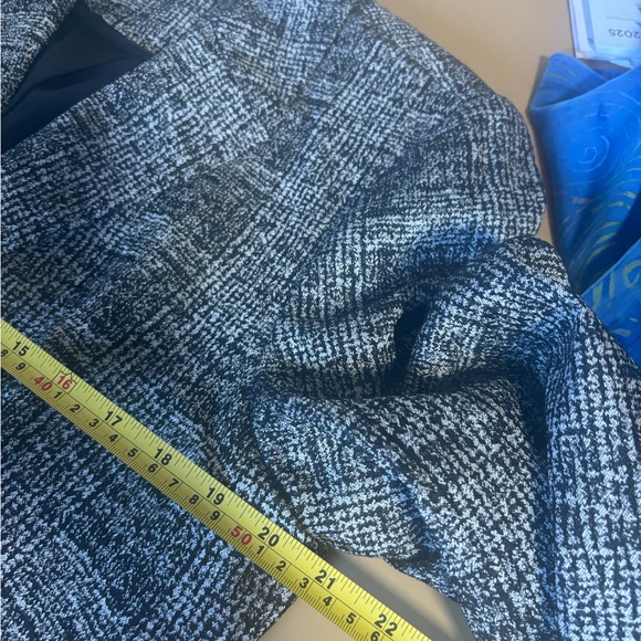 Nine West black and white plaid lined blazer size 16 - Picture 7 of 8
